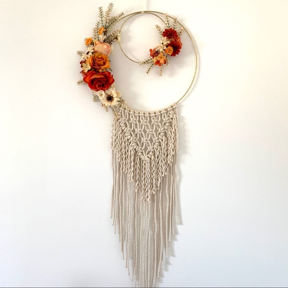 Hand Crafted Other - Macrame Fall Wreath